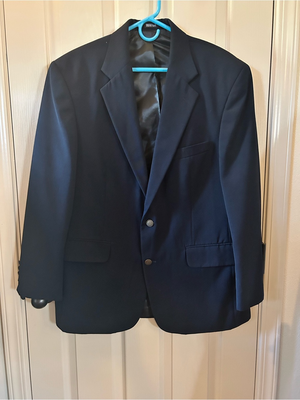 Vintage L.L. Bean Traveler Men's Navy Sport Coat Blazer- Made in USA.